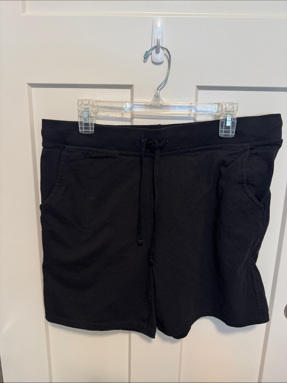 Hanes Black Casual Drawstring Athletic Shorts